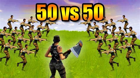 New 50 Vs 50 Player Game Mode Insane 50v50 War Fortnite Battle Royale Youtube