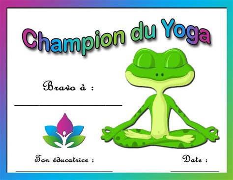 Diplome fle pour les enfants. Épinglé par Lisa Walklate sur SDG Certificats | Yoga ...
