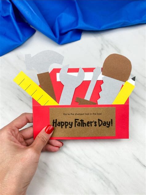 Fathers Day Toolbox Craft Free Template Easy Fathers Day Craft
