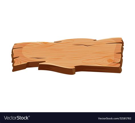 Old Blank Wooden Signboard Wood Plank With Place Vector Image