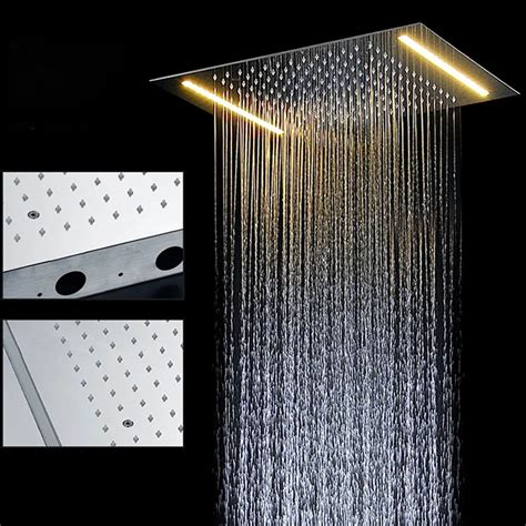 Ceiling Recessed Shower Head Luxury 360500mm Electric Power Control