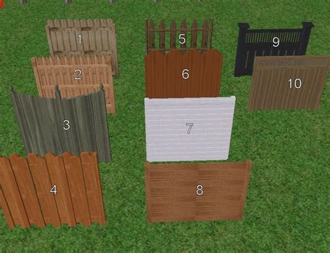Mod The Sims 50 Th Upload Anniversary 10 Privacy Fences W Matching