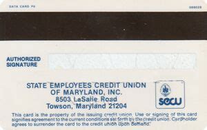 State employees credit card application. Bank Card: SECU of MD Visa (State Employees Credit Union of Maryland, United States of America ...