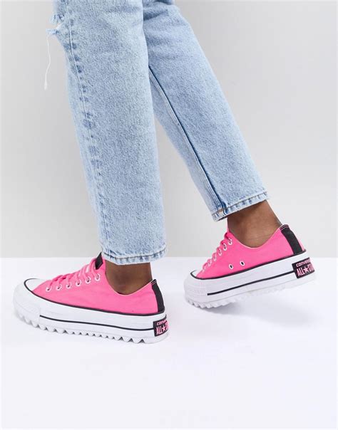 Lyst Converse Platform Ripple Trainers In Pink In Pink