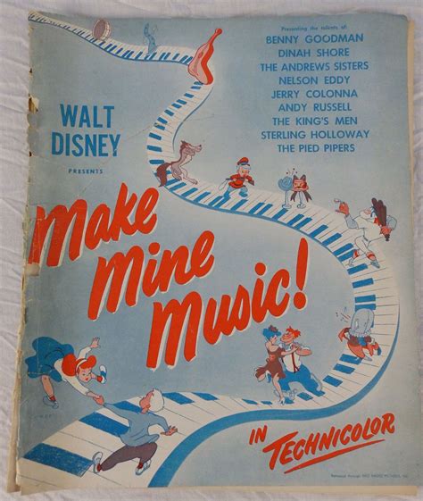 Vintage Walt Disney Make Mine Music Pressbook