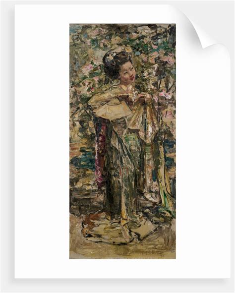 A Geisha Girl Holding A Fan C1921 25 Posters And Prints By Edward