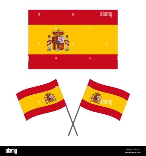 Wavy Spanish Flag Flag Of Spain Vector Stock Illustration Stock Vector Image And Art Alamy