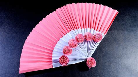 How To Make Hand Fan From Paper Diy Paper Hand Fan Paper Craft