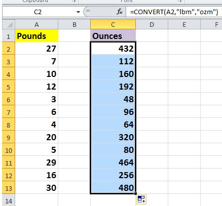 Note the precise value of 120 pounds in kilograms is 54.4310844. How to quickly convert pounds to ounces/grams/kg in Excel?