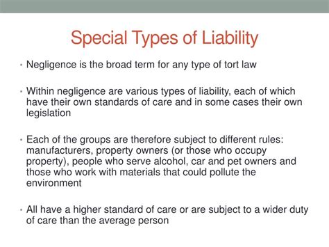 Ppt Types Of Liability Powerpoint Presentation Free Download Id