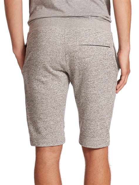 Theory Moris Cotton Sweat Shorts In Grey Gray For Men Lyst