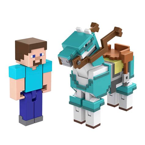 Minecraft Steve And Horse With Armor Figure Golden Kidinn