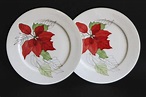 Block Spal Watercolors Poinsettia Dinnerplates Set of 2 Made in ...