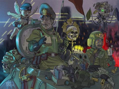 Warhammer 40k Imperial Guard Slice Of Life Fanart Drawing By Me