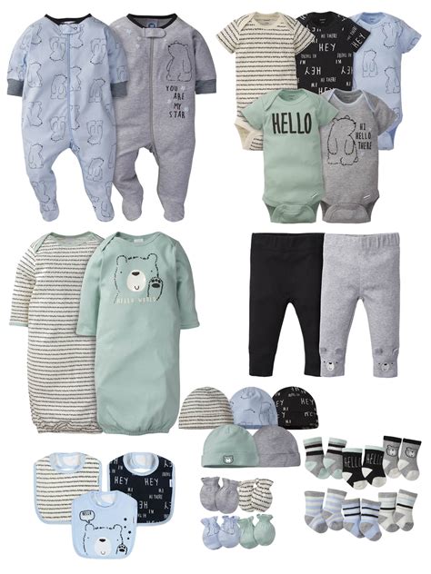 Gerber Baby Boy Newborn Clothes Essentials Shower T Set 29 Piece