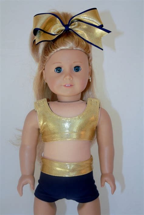 american girl 18 doll cheerleader sports bra and