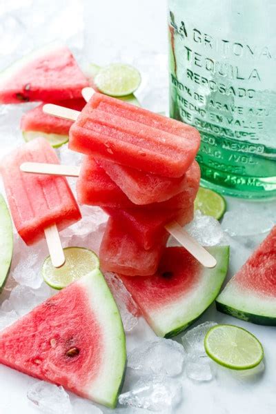 Tequila Lime And Watermelon Popsicles Love And Olive Oil