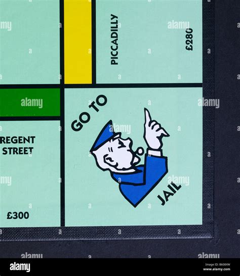 Monopoly Go To Jail Square Stock Photo Alamy
