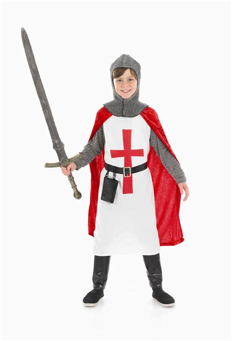 Boys Crusader Knight Boy Costume For Medieval Middle Ages Fancy Dress