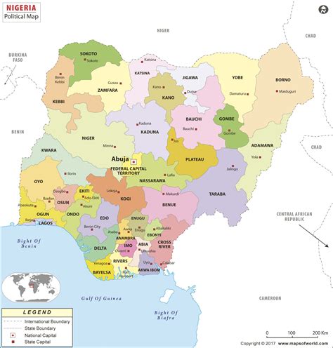 Nigeria Political Wall Map Maps Com Com