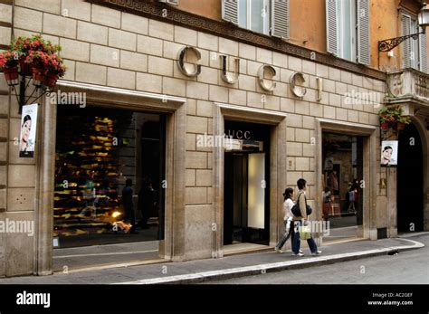 Shopping At Gucci On Via Condotti Rome Italy Stock Photo Royalty Free