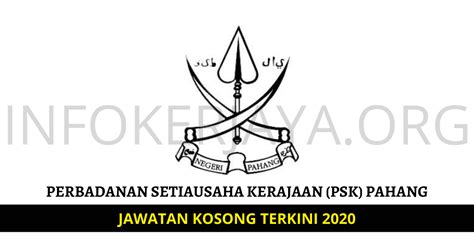 Jawatan kosong terkini di majlis bandaraya iskandar puteri (mbip) disember 2020. Jawatan Kosong Perbadanan Setiausaha Kerajaan (PSK) Pahang ...