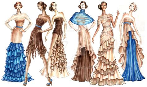 Connect with the finest fashion illustrators and artists on the planet who create stylish and original. ruffles collection, take 2 | Fashion design drawings ...