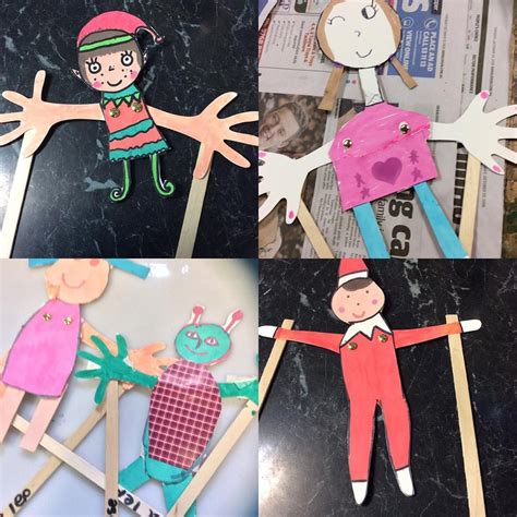 Easy Dancing Puppets Today With Grade 1 And 2 Two Split Pins Some Cardboard For The Body And