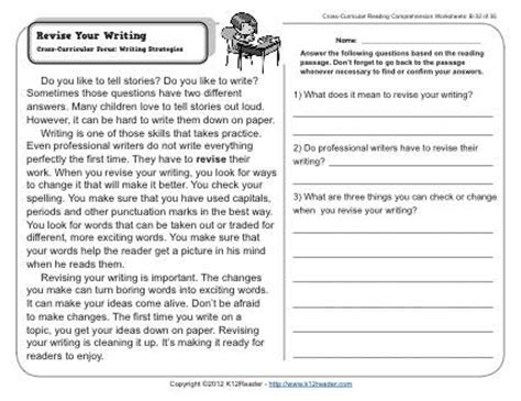 revise  writing  grade reading comprehension