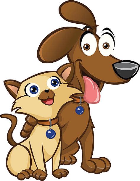 1200 Dogs And Cats Together Cartoons Illustrations Royalty Free