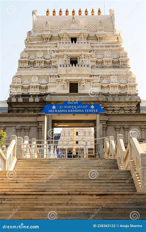 Iskcon Radha Krishna Templebangaloreindia Close Upfront View Of