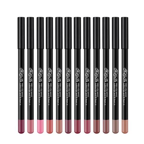 buy brand 12 colors nude lip pencils matte lipstick lip liner pen waterproof