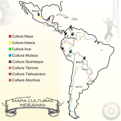 Mapa De Las Principales Culturas Precolombinas Mapa De America Mapa