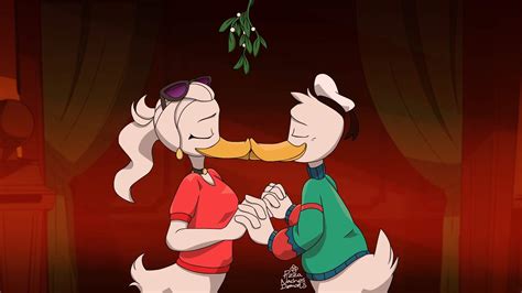 Mistletoe Kiss—ducktales Daisy And Donald Duck Fanart Cartoon Amino