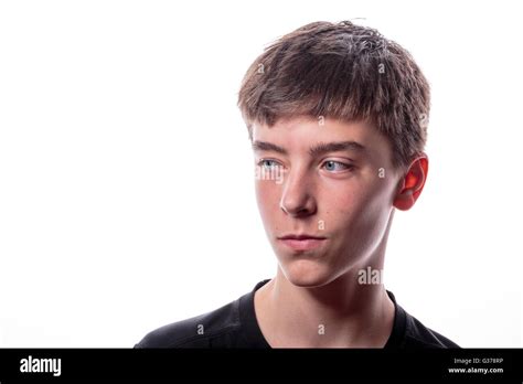 Studio Portrait Of A Beautiful Teenage Boy Stock Photo Alamy