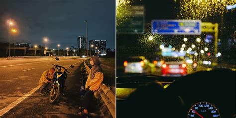 Father And Daughter Stranded On Msia Highway Without Fuel Passer By