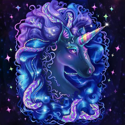 Midnight Unicorn Mythical Creatures Art Unicorn Art Unicorn And Fairies