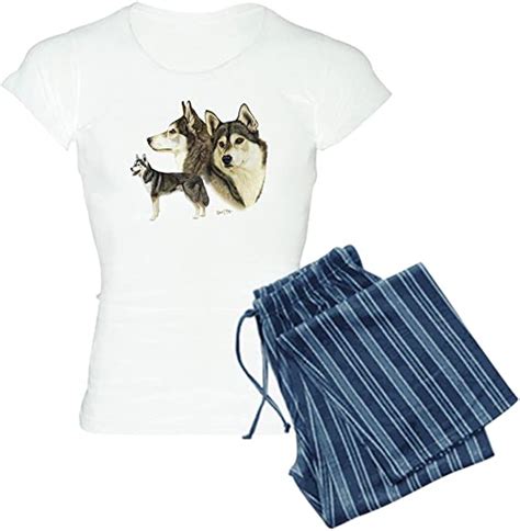 CafePress Siberian Husky Pyjama léger pour femme Amazon fr Vêtements