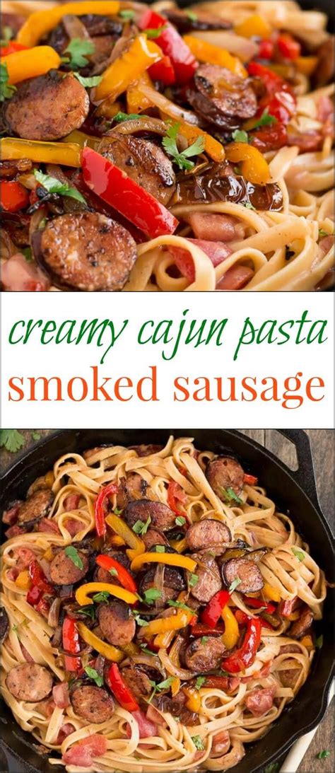 Creamy Cajun Pasta With Smoked Sausage Oh Sweet Basil