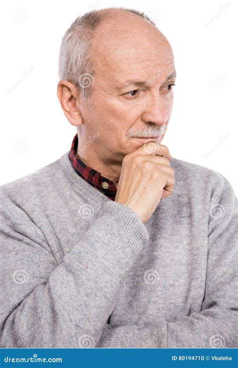 Portrait Of A Senior Thoughtful Man Stock Photo Image Of Professional