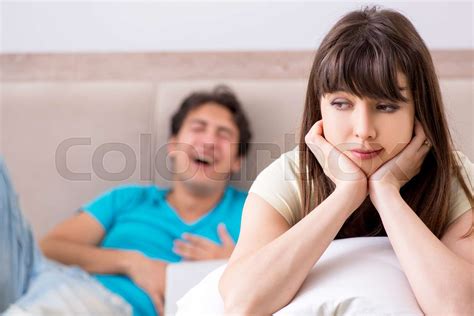 Woman Feeling Lonely With Husband Stock Image Colourbox