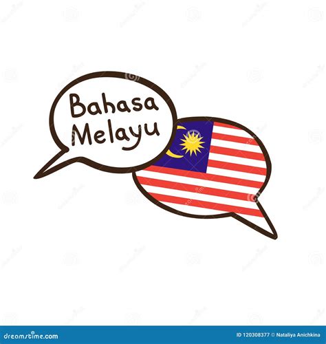 Übersetzung Malaysische Sprache Vektorillustration Der Hand