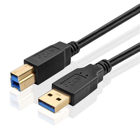 Usb 30 Cable A Male To B Male 10 Ft Type A To B Male Superspeed Usb