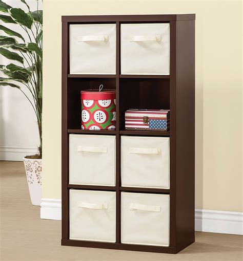 Fabric Baskets Storage Bookcase By Coaster Furniture Furniturepick