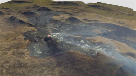 Fagradalsfjall volcanic eruption Download Free D model by Náttúrufræðistofnun