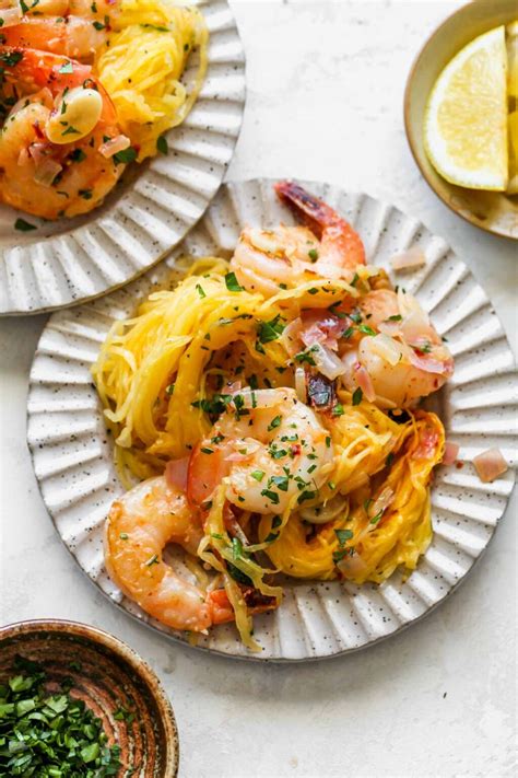 Shrimp Scampi Spaghetti Squash Dishing Out Health