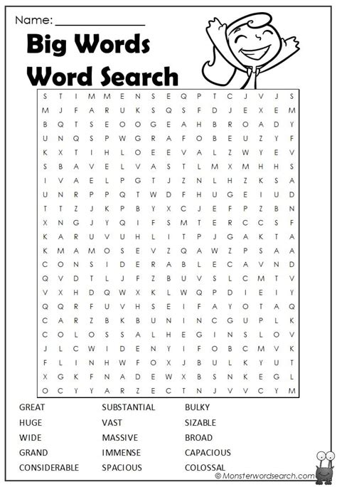 Jumbo Word Search To Print Activity Shelter Jumbo Word Search