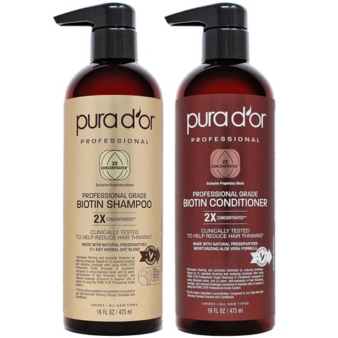 Pura Dor Professional Grade Anti Thinning Biotin Shampoo And Conditioner