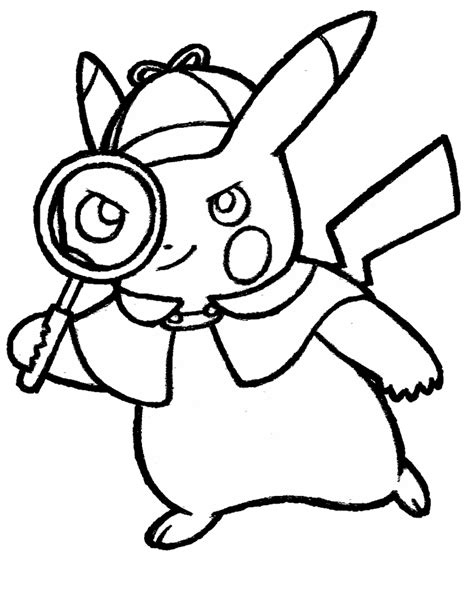 Free Detective Pikachu Coloring Pages Coloring Pages