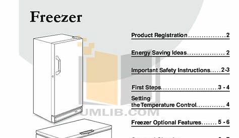 Download free pdf for Frigidaire FFC0923DW Freezer manual
